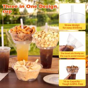 PP Single Wall Disposable 500ml/700ml UV Printed Take-Out <b>Drinking</b> <b>Cup</b> Matching Lids Eco-Friendly Biodegradable Snack Tray/Snack - Product Image 3