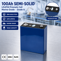Batería Prismática de Litio-Ferrofosfato (LiFePO4) Semisólida Recargable de Alta Capacidad, 3.2V 100Ah, para Embarcaciones y Yates, Venta al Por Mayor