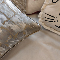 Housse de coussin personnalisée d'usine, housses de coussins de canapé de luxe, housses de coussin décoratives pour la maison, housses de coussin en jacquard métallique