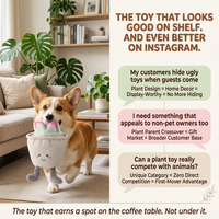Jouet pour chien en peluche écologique en forme de plante succulente, cactus en pot, couineur, doux et interactif pour chiot, usine OEM ODM