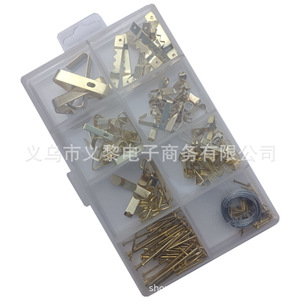 Picture <b>Hook</b> Kit 200pc Wall Mount Bracket Home Decoration Hardware <b>Tool</b> Plating Standard Metric System - Product Image 1