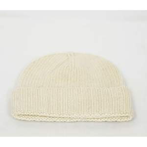 Mongolian Sheep Wool <b>Beanie</b> Unisex White | Natural Warm Eco-Friendly Breathable & Waterproof Adjustable All-Occasion & Custom - Product Image 1