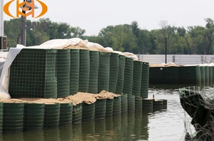 Usine chinoise directe : Unités de barrières défensives en fil de fer galvanisé soudé, anti-inondation et anti-vent, Gabion <span class=keywords><strong>HESCO</strong></span> - Product Image 6