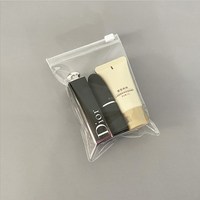 Sac à bijoux en PVC recyclable avec fermeture éclair et logo personnalisé pour l'emballage des bagues et des boucles d'oreilles