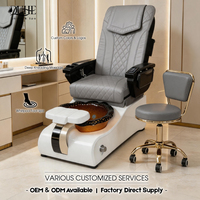 Fauteuil de massage de luxe pour salon de beauté, spa des pieds, manucure, pédicure, avec système de jet sans tuyau pour usage en salon de manucure