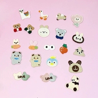Geborduurde cartoon-vilt patches van ecologisch materiaal, gepersonaliseerde DIY dierenfiguurtjes, kledingaccessoires voor kleding en hoeden