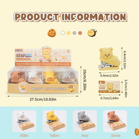 Mini Agrafeuse en Plastique Ours Mignon 500 Agrafes Vente en Gros Kawaii Fournitures de Bureau Scolaires Cadeau Enfants Logo Personnalisé OEM