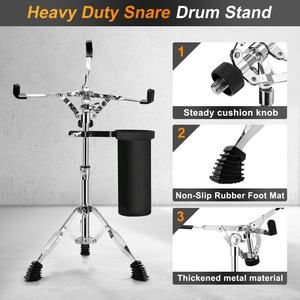 Support <span class=keywords><strong>de</strong></span> <span class=keywords><strong>caisse</strong></span> <span class=keywords><strong>claire</strong></span> en alliage d'aluminium AOOLOO avec hauteur réglable, support pour baguettes <span class=keywords><strong>de</strong></span> batterie, kit <span class=keywords><strong>de</strong></span> bras tré<span class=keywords><strong>pied</strong></span> et accessoires - Product Image 5