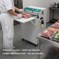 Scelleuse sous vide à grande pompe XICANG XC-800, barre de scellage de 810 mm, 2 kW, scellage en une seule passe pour sacs extra larges, aliments et boissons