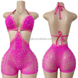 Ropa de Baile Exótica de Rejilla Personalizada al por Mayor, Atuendo de Stripper Popular - Product Image 4