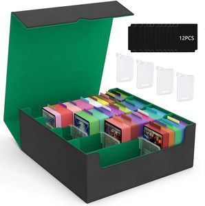 Boîte <span class=keywords><strong>de</strong></span> rangement pour cartes à jouer en cuir PU à coins carrés pour cartes à collectionner, jeux <span class=keywords><strong>de</strong></span> société et jeux <span class=keywords><strong>de</strong></span> table - Portable et durable - Product Image 3