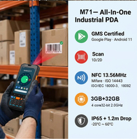 EDOO M71 Android 11 PDA Industri Tangguh Pemindai Barcode 1D 2D 4G WiFi GPS Terminal Genggam untuk Logistik Gudang Inventaris