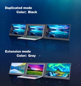 Màn hình mở rộng ba màn hình laptop được nhà máy OEM/ODM chứng nhận, hai màn hình LCD 15.6 inch 1080P, màn hình ba di động cho IPS TFT - Product Image 4