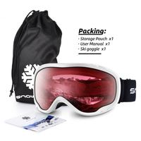 Meilleur prix pour lunettes de ski et de snowboard personnalisées avec logo, verres anti-buée à double couche pour hommes et femmes