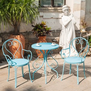 Set di Tavoli e Sedie da <span class=keywords><strong>Esterno</strong></span> in Ferro a Tre Colori Combinati <span class=keywords><strong>per</strong></span> Balcone, Tempo Libero e Caffetteria - Product Image 4