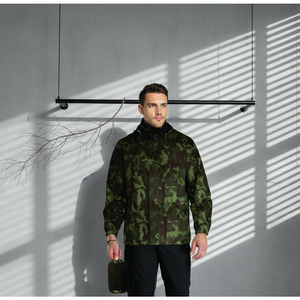 Giacca da <span class=keywords><strong>uomo</strong></span> taglie forti 2026 di <span class=keywords><strong>tendenza</strong></span>, calda e alla moda, con stampa a rilievo, effetto lavato e chiusura a cerniera, per autunno e inverno - Product Image 5
