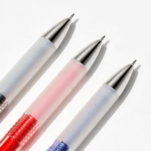 Stylos gel rétractables à pointe fine 0,5 mm Zhixin Lovein, séchage rapide, prise en main confortable pour les étudiants gauchers, corps arc-en-ciel bleu/rouge - Product Image 4