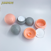 Pots en plastique brillants en forme de boule 30G 50G en PP, contenants vides pour crème visage et crème contour des yeux, à bords ronds