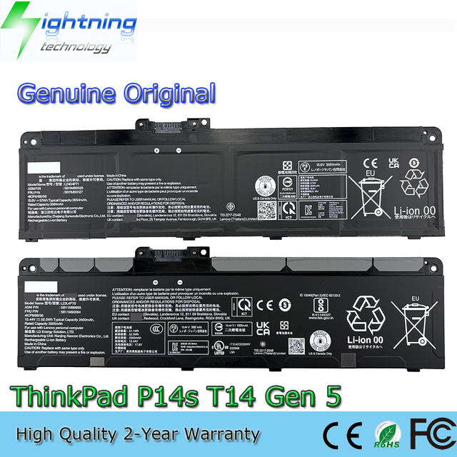 Genuine L23B4P70 L23L4P70 L23C4P73 Original Laptop Battery for Lenovo ThinkPad T14 P14s Gen 5 6 L24D4P71