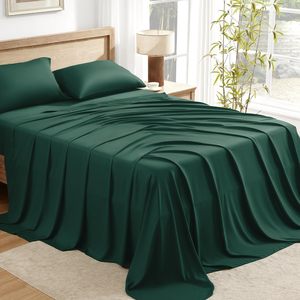 Parure de lit de luxe en bambou rafraîchissant, drap-housse 300TC à poches profondes de 16 pouces, vente en gros - Product Image 1