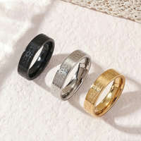 Bague personnalisée en acier inoxydable plaqué or 18 carats PVD, étanche, gravée, style musulman islamique, vente en gros