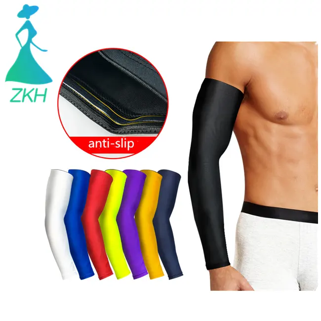 Tutore per maniche a gomito a compressione per il fitness del braccio da corsa sportivo in spandex all'ingrosso