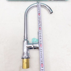 Robinet de cuisine AngRan à poignée unique, montage sur plan, rotation à 360 degrés, cartouche en laiton, robinet d'eau en cuivre 59 - Product Image 5