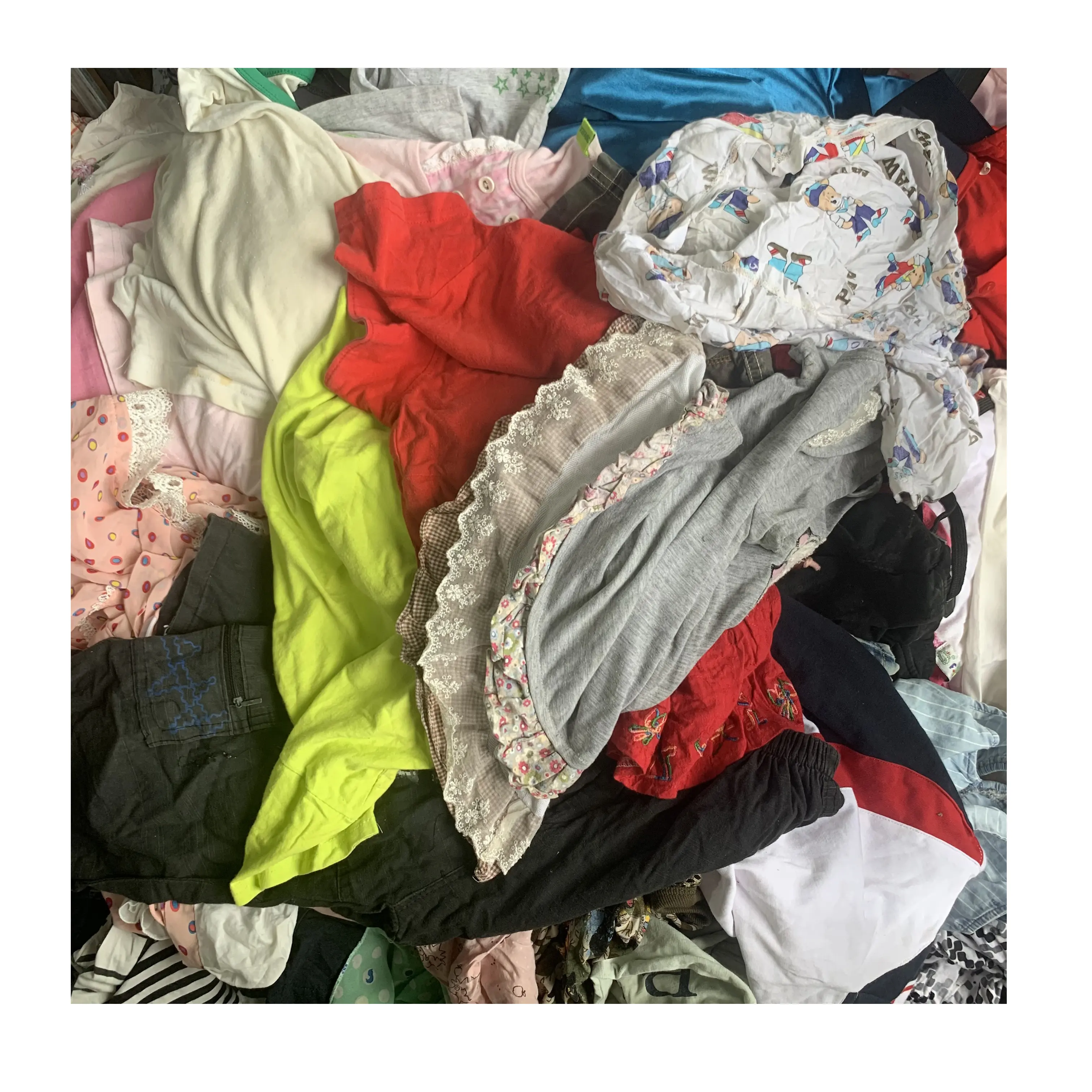bale second used branded clothes children wear clothes mixed kids summer and spring clothes