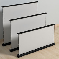Écran de projection motorisé Javes Esf 100 Alr à levage par le sol, format 16:9, courte focale, portable, blanc mat, tension par languettes, garantie 1 an, pour la maison