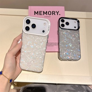 เคส IMD ลายเปลือกหอยมุก ประดับกลิตเตอร์ สำหรับ iPhone 17 Air 16 15 14 Plus 13 12 Pro Max  ขอบ TPU  แบบไฮบริด ป้องกันแรงกระแทก - Product Image 3