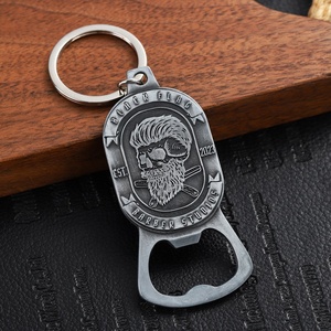 Cá Tính Tùy Chỉnh Bia Mở Keyring Chủ Key Cổ Bạc 3D Chất Lượng Cao Dập Nổi Mô Hình Mở Chai Keychain - Product Image 3