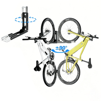 Robuster Fahrrad-Aufbewahrungsständer Faltbare Schwenkbare Fahrrad-Wandhalterung Verstellbarer Platzsparender Fahrrad-Organizer für Zuhause