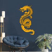 Décoration murale en métal Dragon, minimaliste, fantaisie, Dragon chinois, cadeau de pendaison de crémaillère, Art Cool, décoration de chambre, Art mural