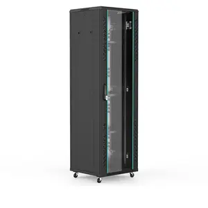 4u 6u 9u 12u 21u 24u 42u 47u gabinete de red de 19 pulgadas de montaje en Rack puerta de vidrio servidor en rack de centro de datos