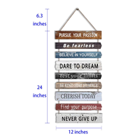 Décoration murale motivationnelle avec citations positives Art mural inspirant Décoration de chambre pour adolescentes femmes Tenture murale rustique