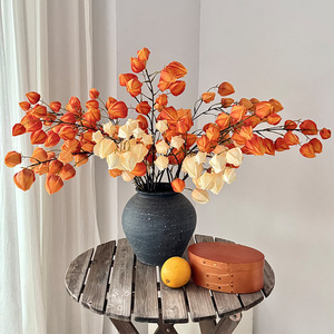 Flores Artificiales de Physalis Yasunobu en Color Naranja Intenso, Arreglo en Jarrón para Decoración del Hogar, Bodas y Regalos de Inauguración - Product Image 3