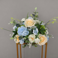 Centres de table de mariage artificiels de luxe en gros, arrangements modernes de roses pour la décoration des tables de banquets et d'événements d'hôtel