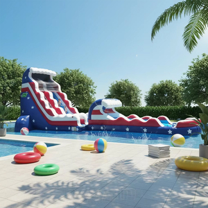 Tobogán Acuático Inflable Americano de Alta Resistencia, Directo de Fábrica, Tobogán Largo y Plegable de Fácil Instalación para Alquiler en Fiestas al Aire Libre - Product Image 1