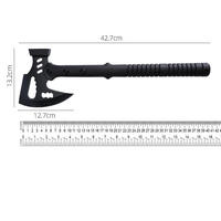 Hache tactique de type marteau, tête en acier inoxydable, manche en plastique, double lame, bord de coupe de 127 mm, qualité DIY, survie en plein air, tomahawk