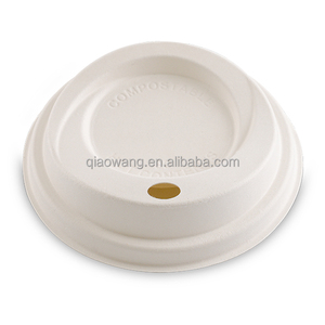 90mm compostable mía bột cà phê cup Nắp phân hủy sinh học dùng một lần thiết kế cho các bên đám cưới khách sạn - Product Image 1