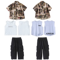 Costumes de scène pour enfants, vêtements de danse de rue pour garçons, vêtements hip-hop pour filles, costumes de performance de rue pour filles