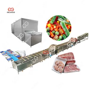 Commercial Ice Cream Tunnel Freezer Poultry Seafood Blast Freezing Equipment Tunnel Freezer For Fish