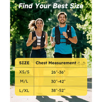 Gilet de course unisexe en polyester léger avec poche pour bouteille, bandes réfléchissantes, gilet de sport réglable