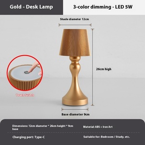 Gran oferta, barra de diodo emisor de luz, lámpara de mesa decorativa para restaurante, lámparas de mesa regulables recargables <span class=keywords><strong>USB</strong></span> con Control táctil portátil - Product Image 5