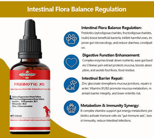 טיפות נוזליות פרוביוטיות בהתאמה אישית 50 מ\\\"ל, קסילואוליגוסכרידים וויטמין B1 לחתולים וכלבים - תמיכה חיסונית ובריאות המעיים, חיי מדף שנתיים - Product Image 5