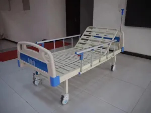 بيع مباشر من الشركة المصنعة سرير طبي يدوي رخيص سرير مستشفى بوظيفة واحدة ABS منزلي للمريض المسن