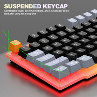 RAIKU T26 Three Color Wired Keyboard Mouse Set USB Plug and Play Ergonomic 1600 DPI for Desktop Home Esports