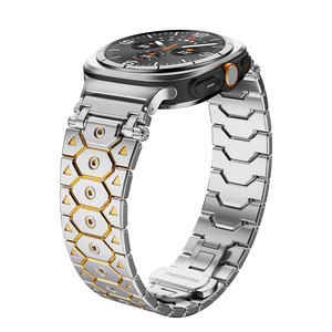 Bracelet de montre en acier inoxydable de luxe de remplacement pour <span class=keywords><strong>Samsung</strong></span> Galaxy <span class=keywords><strong>Watch</strong></span> 8 7 Ultra 47 <span class=keywords><strong>mm</strong></span>, bracelets de montre intelligente - Product Image 6