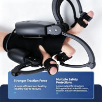 Gant Exosquelette d'Entraînement pour la Rééducation des Doigts, Aide à l'Exercice Post-AVC pour Hémiplégie, Dispositif de Massage Bionique Rechargeable