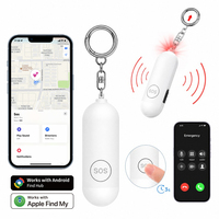 Alarme personnelle SOS de défense personnelle, porte-clés, appel d'urgence, partage de localisation, alarme rechargeable avec batterie au lithium, alarme portable